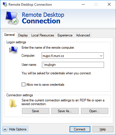 Remote Desktop Connection