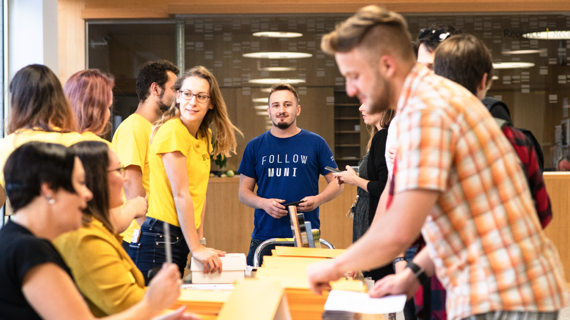Open Days registration in the foyer of the faculty