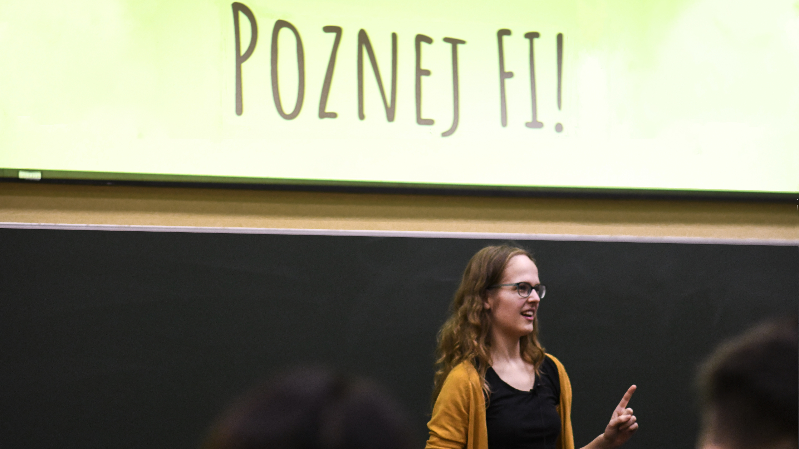 Students' presentation in the lecture hall