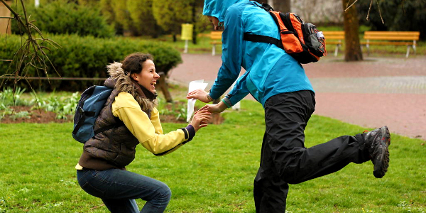 A moment from an autumn relay race