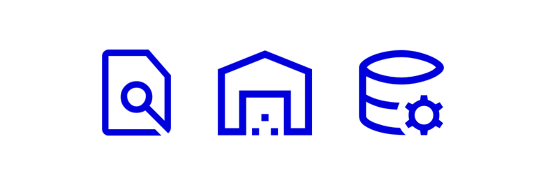 Data Analytics symbolic icons