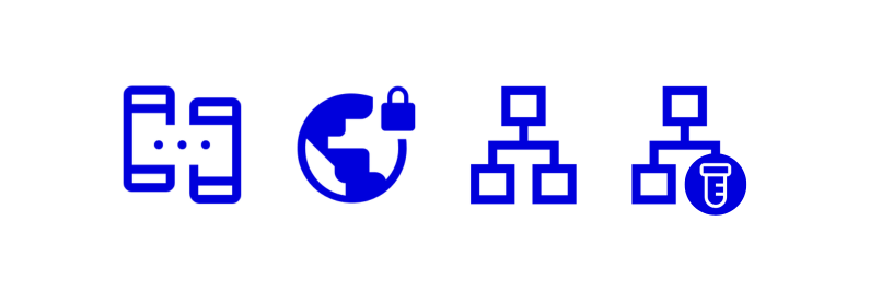 Networks symbolic icons
