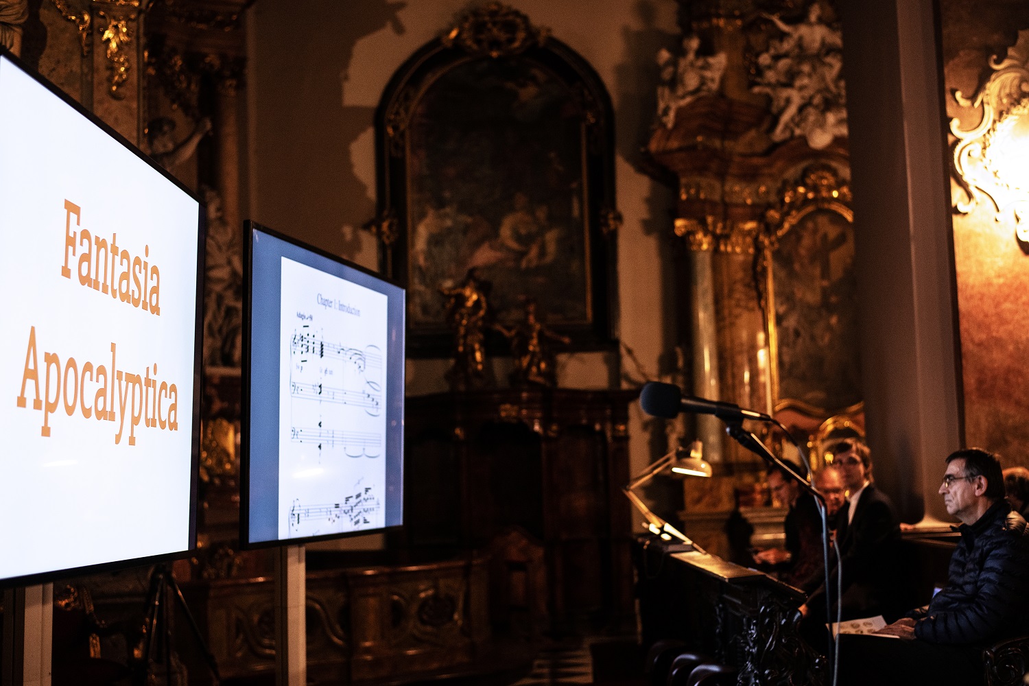 D. Knuth’s Fantasia Apocalyptica, multimedia performance of oratorium in Brno. Photo by M. Morávková