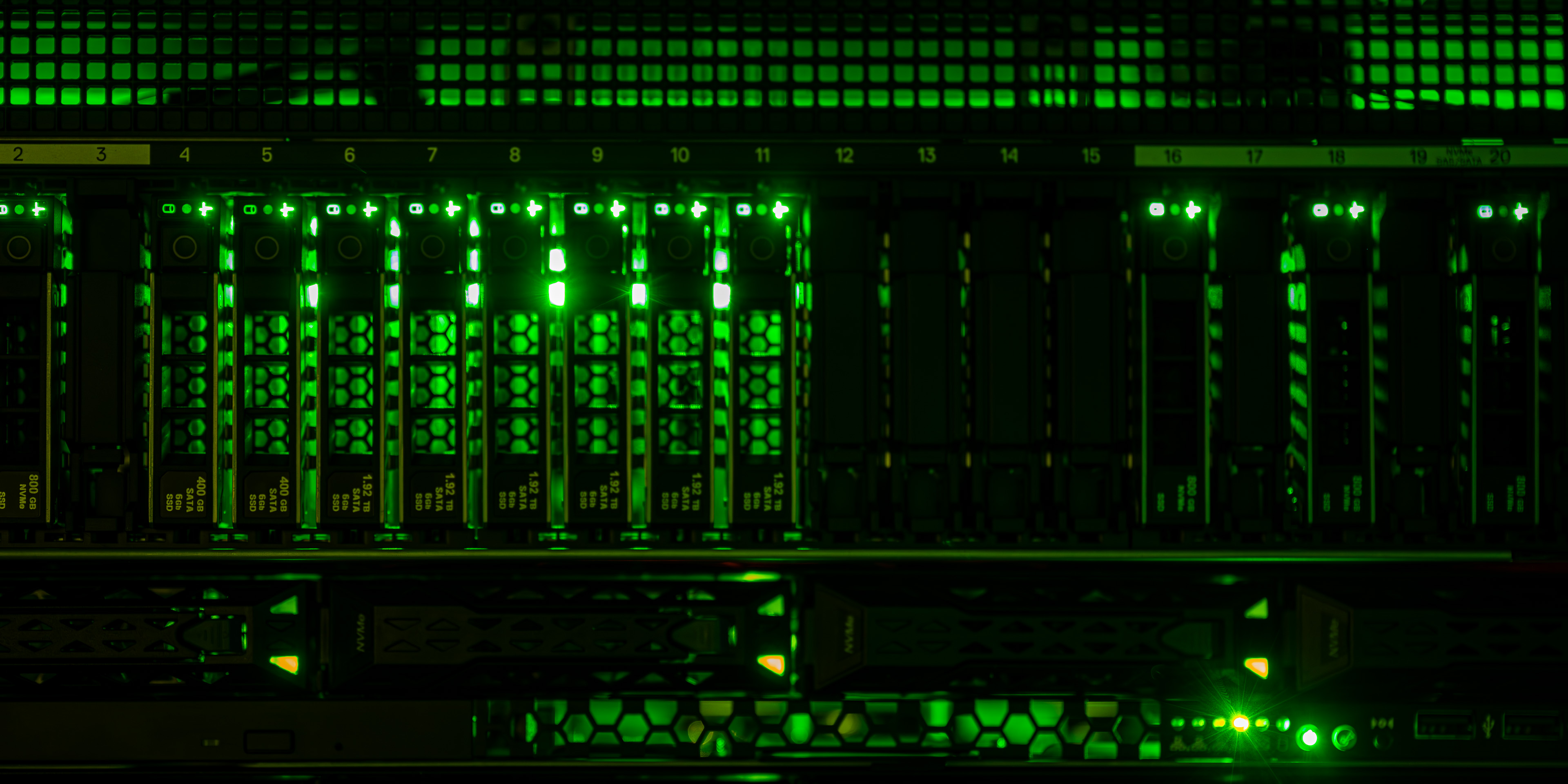 Previous database server - indicator lights