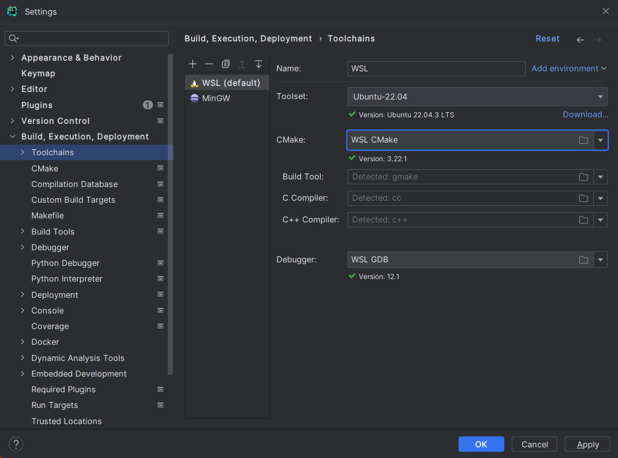 Toolchain pre WSL