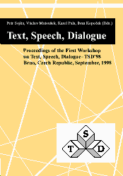 TSD'98 Proceedings Cover page