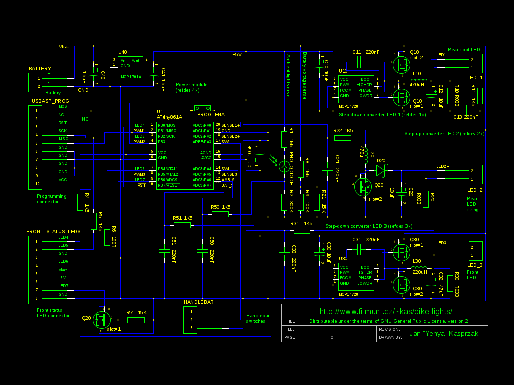 bike lights schematics