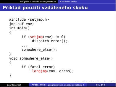 setjmp/longjmp example