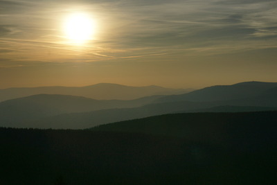 Sunset at Praděd